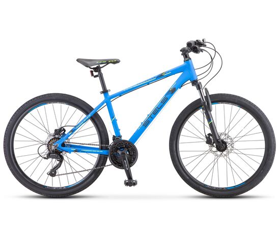 Велосипед Stels Navigator 590 D 26" (синий/салатовый), Цвет: голубой, Размер рамы: 16"