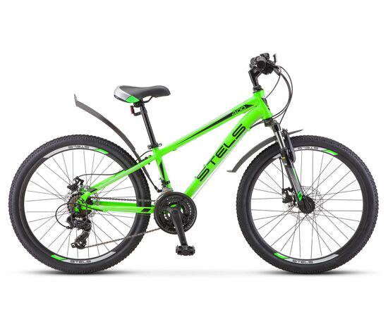 Подростковый велосипед Stels Navigator 400 MD 24" (зелёный), Цвет: салатовый, Размер рамы: 12"