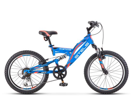 Детский велосипед Stels Mustang V 20" (синий), Цвет: синий, Размер рамы: 13"