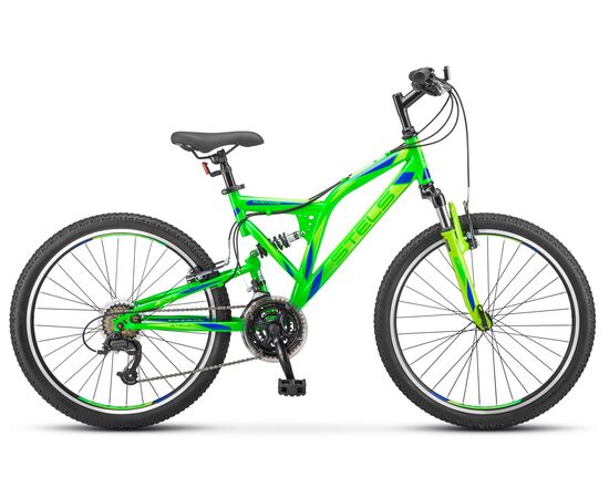 Подростковый велосипед Stels Mustang V 24" (неоновый-зелёный), Цвет: салатовый, Размер рамы: 16"