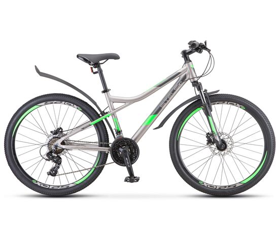 Велосипед Stels Navigator 610 D 26" (серый/зелёный), Цвет: серый, Размер рамы: 14"