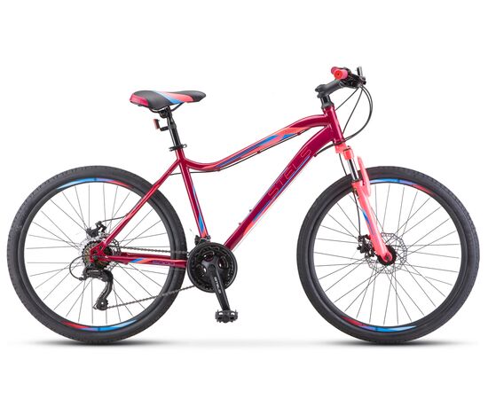 Женский велосипед Stels Miss 5000 MD 26" (вишнёвый/розовый), Цвет: Красный, Размер рамы: 16"