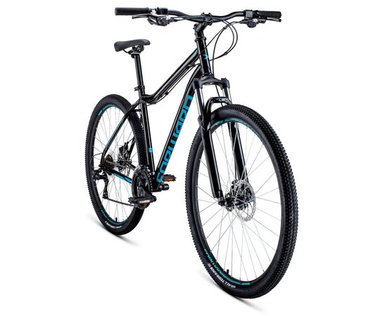 Велосипед Forward SPORTING 29 2.0 disc (черный/бирюзовый), Цвет: графитовый, Размер рамы: 21", изображение 2