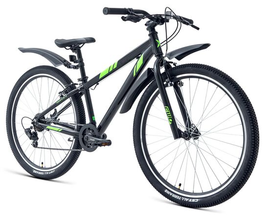 Велосипед Forward TORONTO 26 1.2 (черный/ярко-зеленый), Цвет: черный, Размер рамы: 13", изображение 2