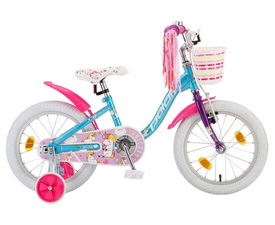 Детский велосипед Polar Junior 16 Girl (единорог), Цвет: Голубой
