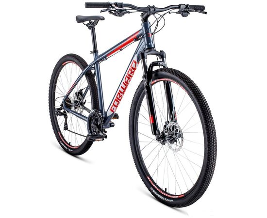 Велосипед Forward APACHE 29 2.0 disc (серый/красный), Цвет: синий, Размер рамы: 19", изображение 2