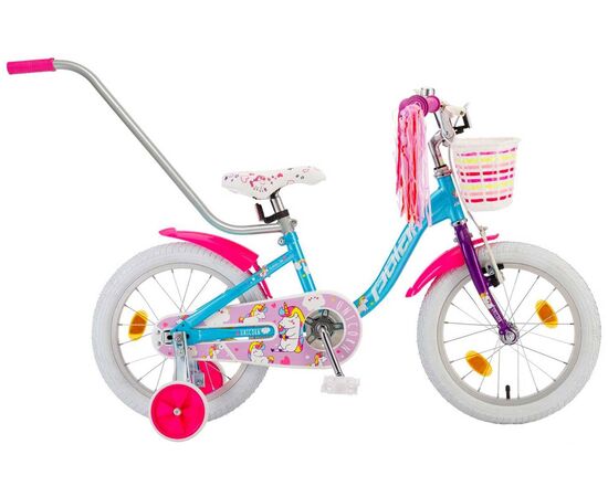 Детский велосипед Polar Junior 14 Girl (единорог), Цвет: Голубой