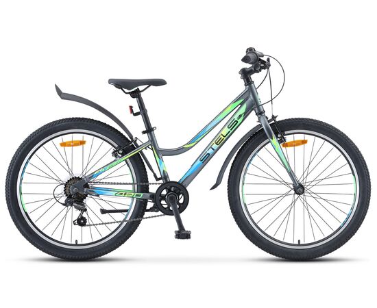 Подростковый велосипед Stels Navigator 420 V 24" (серый), Цвет: Серый, Размер рамы: 12"