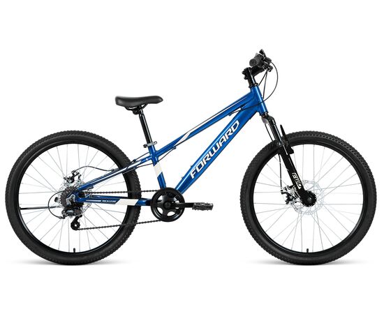 Велосипед Forward RISE 24 2.0 disc (синий/белый), Цвет: синий, Размер рамы: 11"