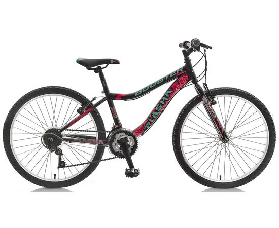 Велосипед Booster Plasma 240 Girl (чёрный/розовый), Цвет: черный