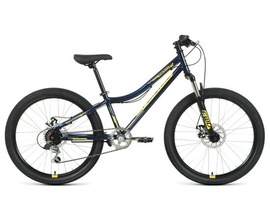 Подростковый велосипед Forward TITAN 24 2.2 disc (темно-синий/золотой)