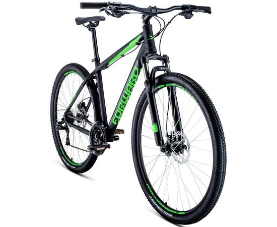Велосипед Forward APACHE 29 3.0 disc (черный/светло-зеленый), изображение 2