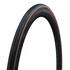 Покрышка велосипедная Schwalbe ONE 700x28C, TubelessEasy, RaceGuard (складная, черно-коричневая)