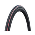 Покрышка велосипедная Schwalbe LUGANO II 700x25C, K-Guard, Silica (чёрно-красная), Цвет: красный, Ширина: 1.00" (25 мм)