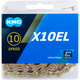 Цепь для велосипеда KMC X10EL Ti-Ni Gold (1/2"x11/128", 10 ск., 114 звеньев, EL-extra light, с замком, золотистая)