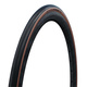 Покрышка велосипедная Schwalbe ONE 700x28C, TubelessEasy, RaceGuard (складная, черно-коричневая)